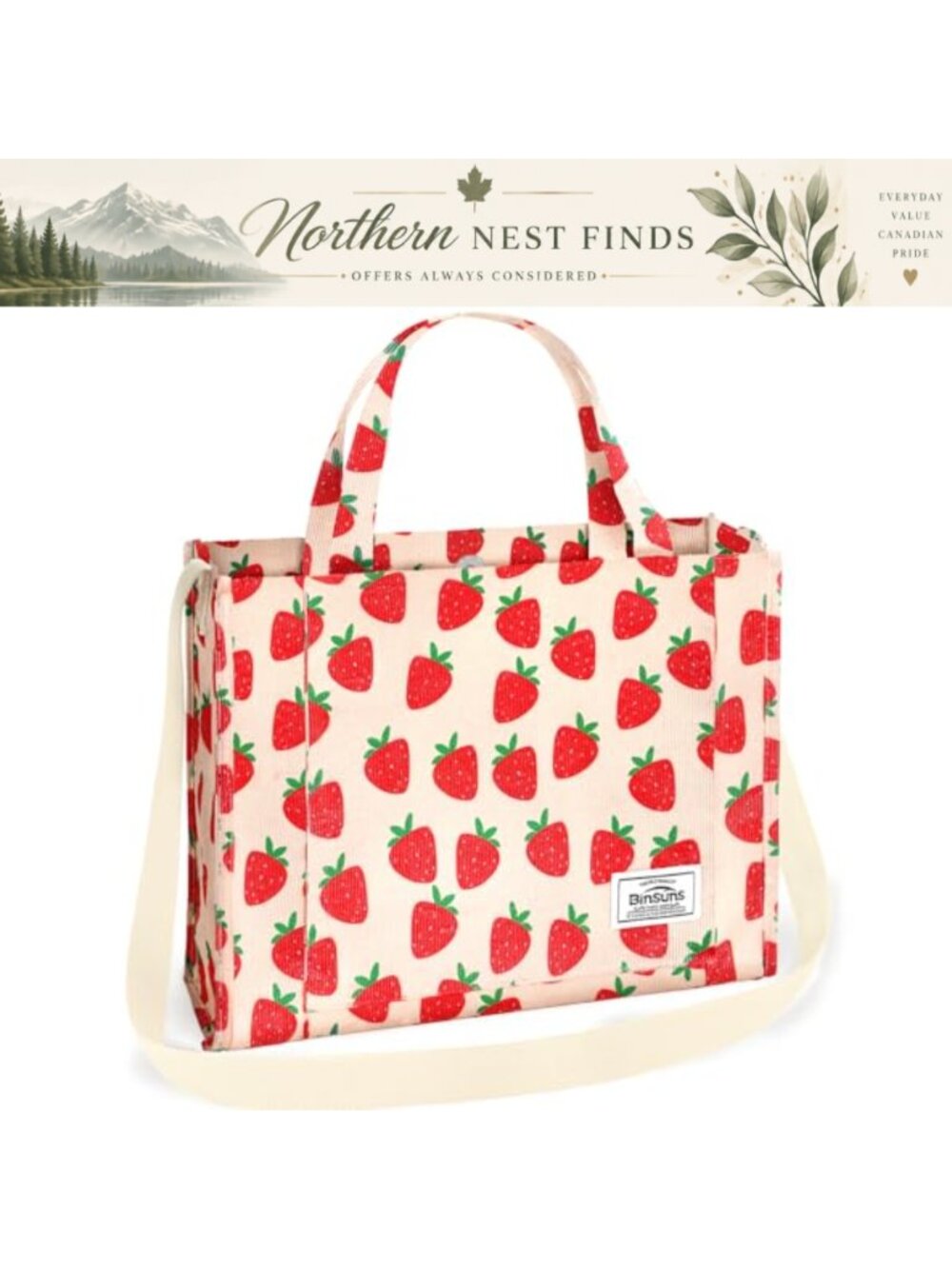 Corduroy Tote Bag Small Crossbody Satchel Adjustable Strap Magnetic Buckle